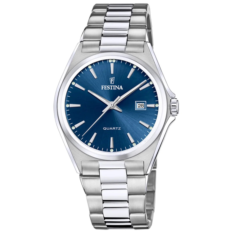 OROLOGIO FESTINA CLASSICS F20553/3 BLU CINTURINO IN ACCIAIO, DONNA