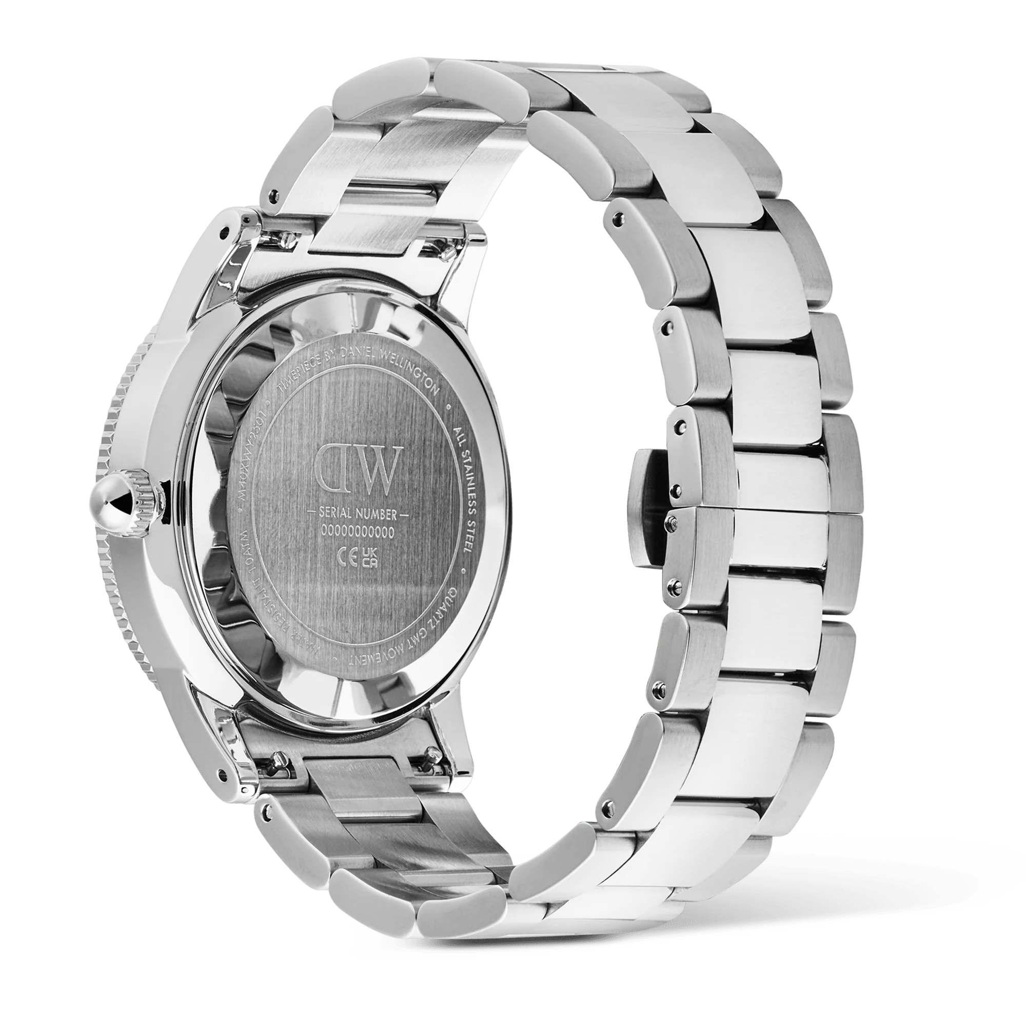 Daniel Wellington - Iconic GMT Link Black Blue Ceramic Bezel Silver