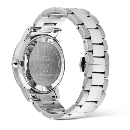 Daniel Wellington - Iconic GMT Link Black Blue Ceramic Bezel Silver