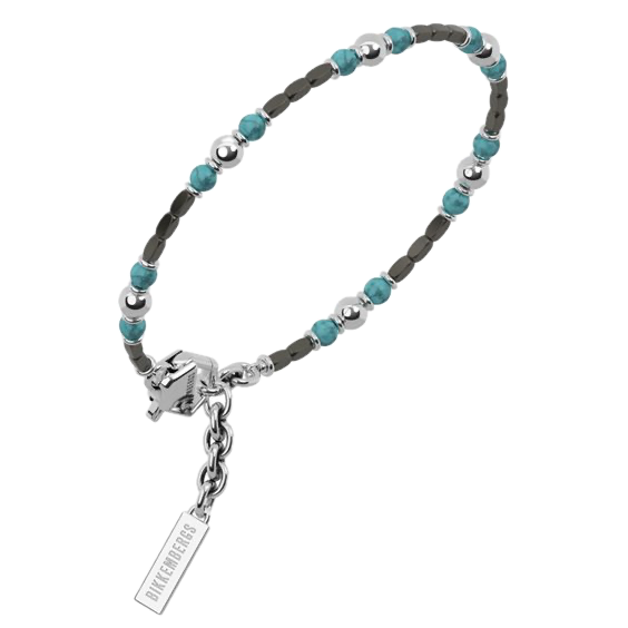 Bikkembergs  - Bracciale Uomo in Acciaio Pasta di turchese