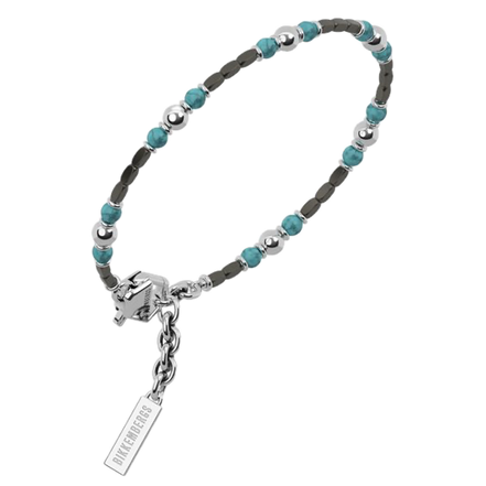 Bikkembergs  - Bracciale Uomo in Acciaio Pasta di turchese