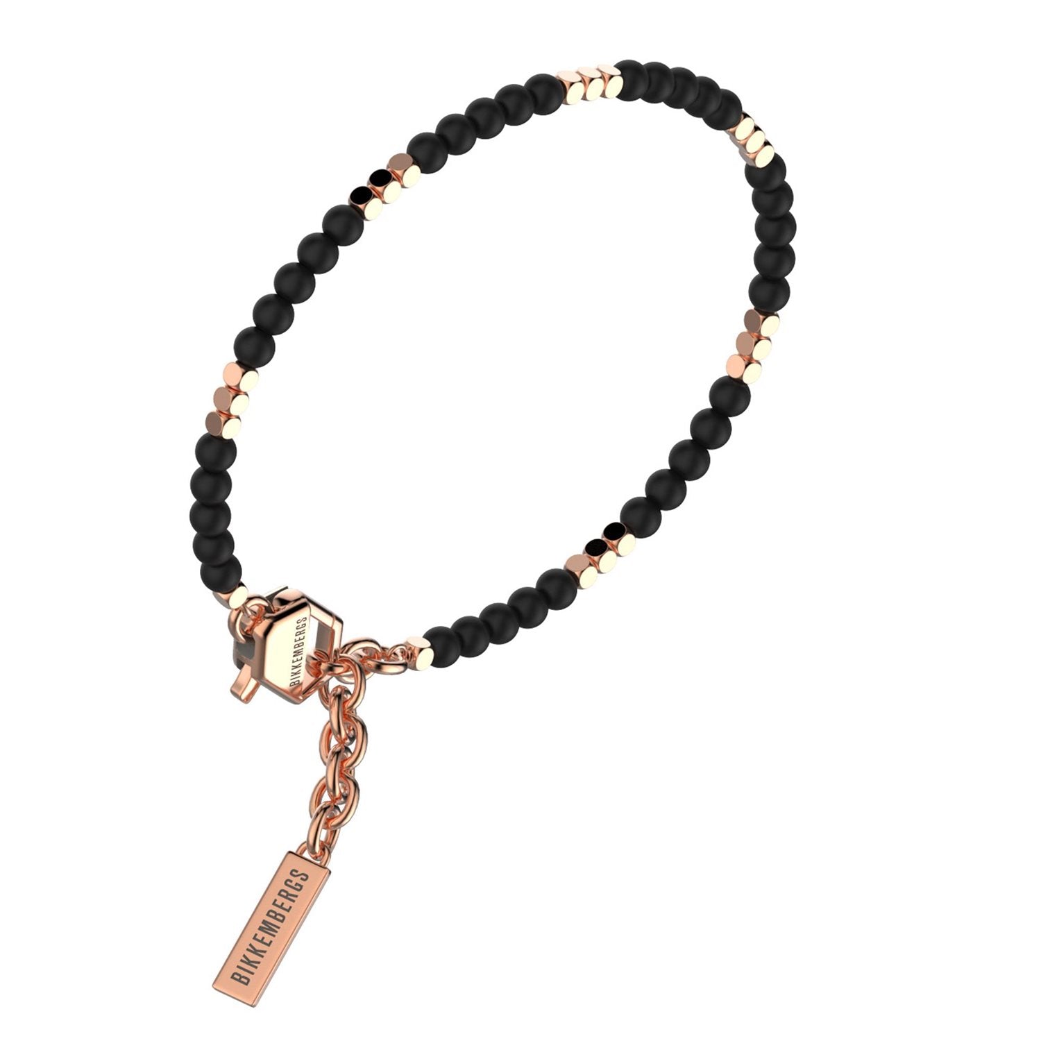 Bracciale in Acciaio Rosato con Pietre Dure e Diamante Bikkembergs ECHB08
