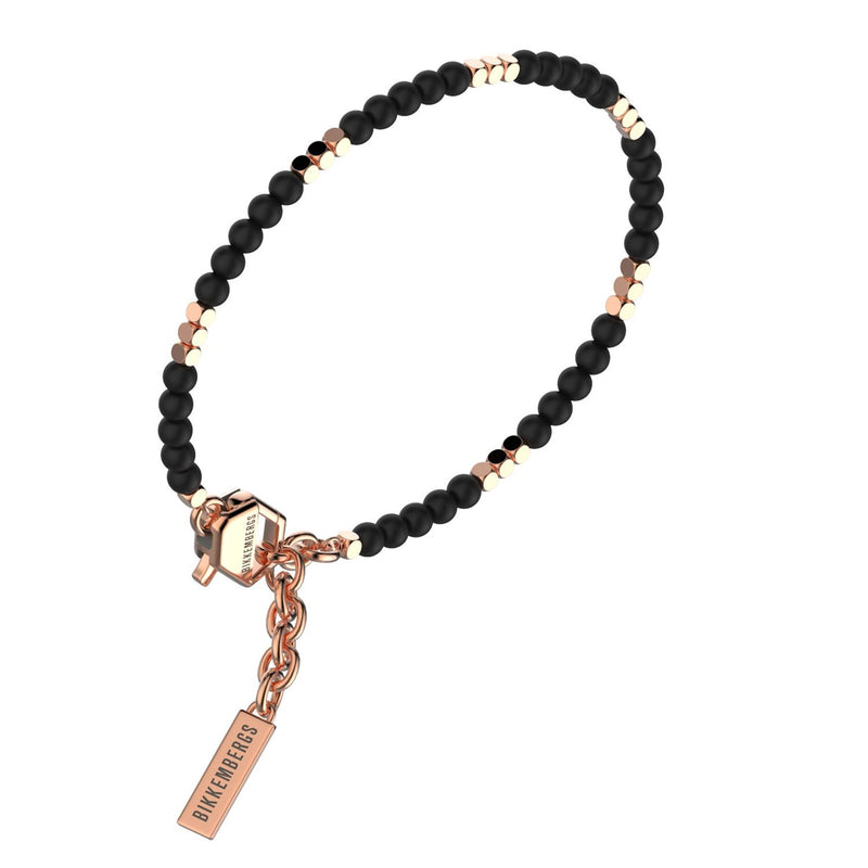 Bracciale in Acciaio Rosato con Pietre Dure e Diamante Bikkembergs ECHB08