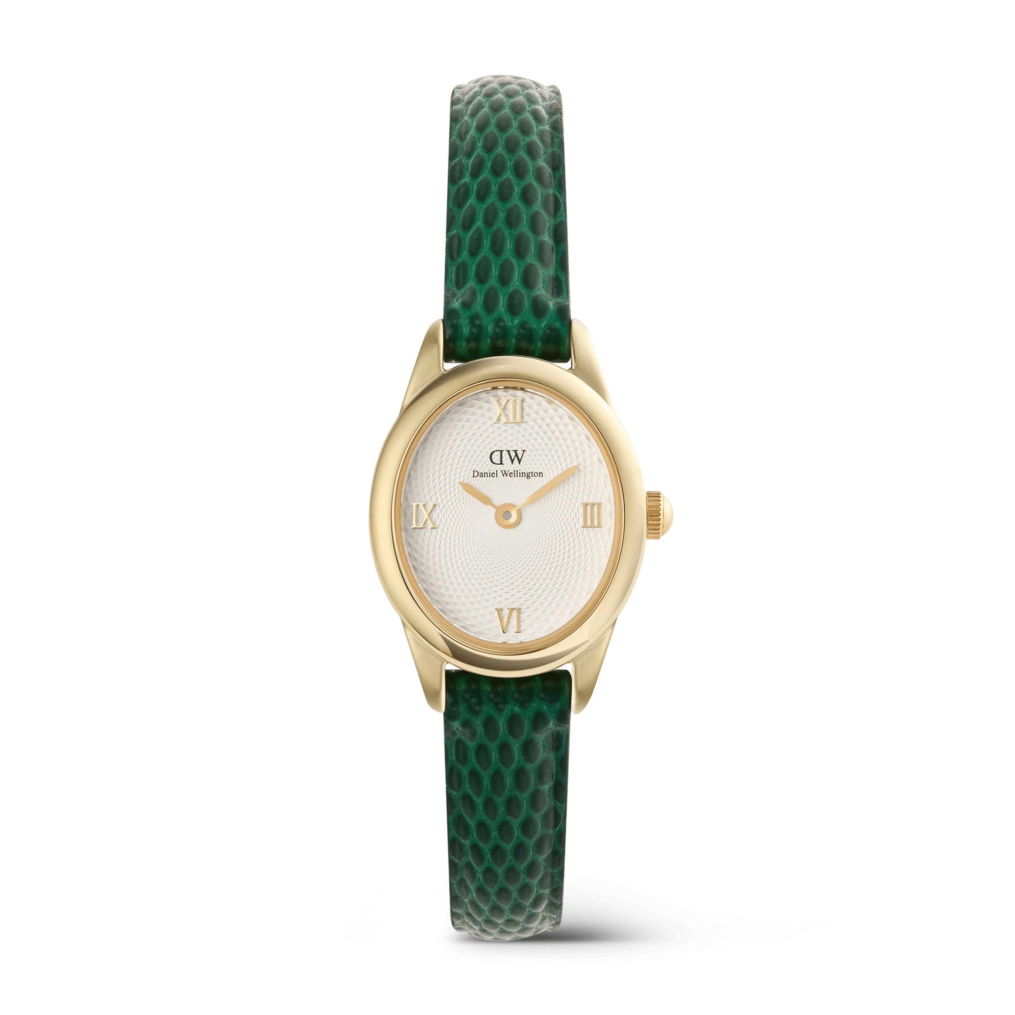 Daniel Wellington - Ophelia Mini Green Lizard White Guilloché Gold