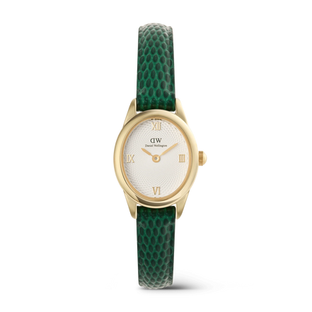 Daniel Wellington - Ophelia Mini Green Lizard White Guilloché Gold