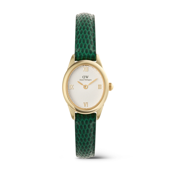 Daniel Wellington - Ophelia Mini Green Lizard White Guilloché Gold