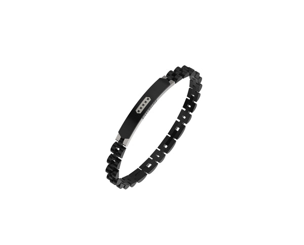 Bikkembergs – Bracciale uomo Record acciaio e diamanti RECB01BW