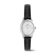 Daniel Wellington - Ophelia Mini Black Lizard White Guilloché Silver