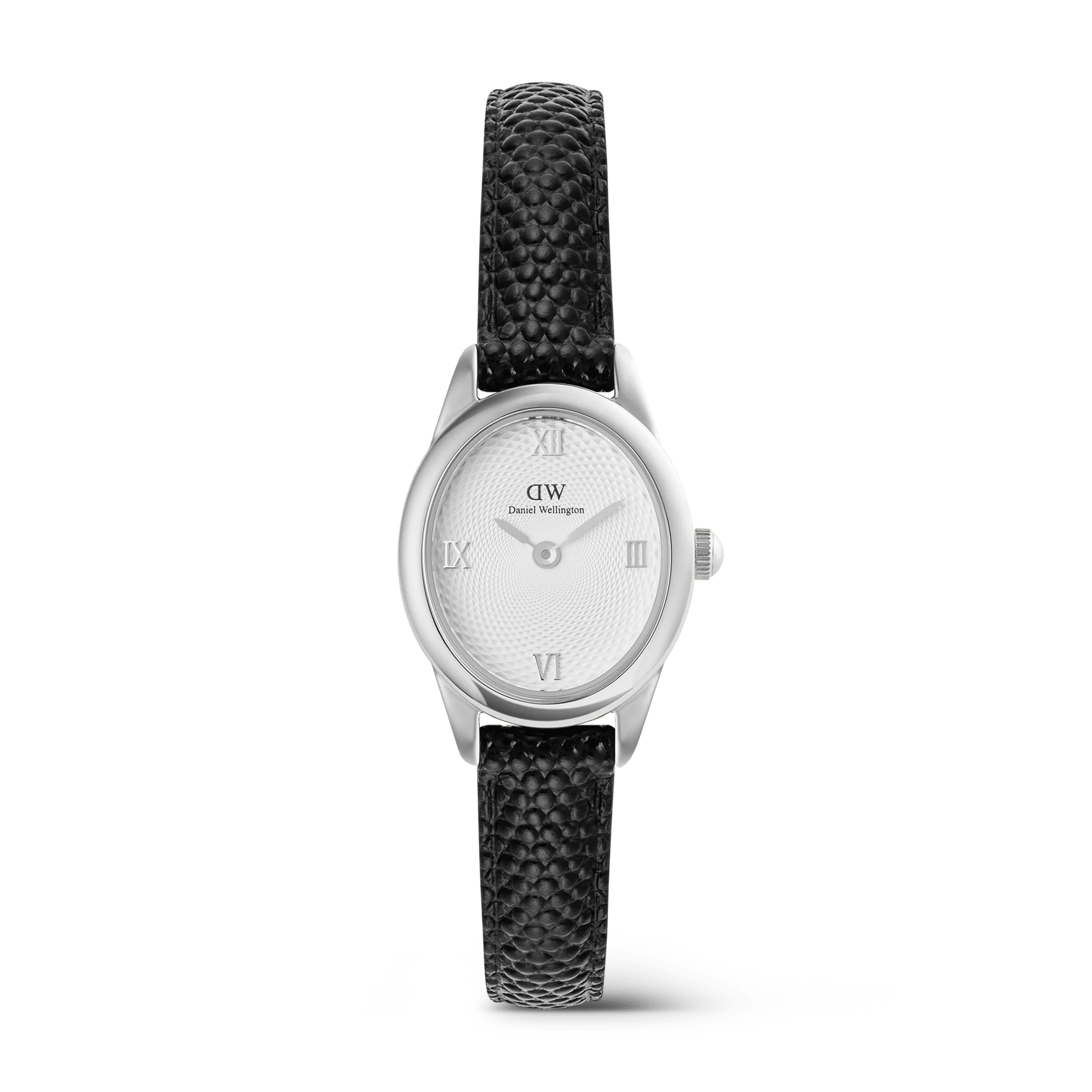 Daniel Wellington - Ophelia Mini Black Lizard White Guilloché Silver