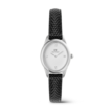 Daniel Wellington - Ophelia Mini Black Lizard White Guilloché Silver