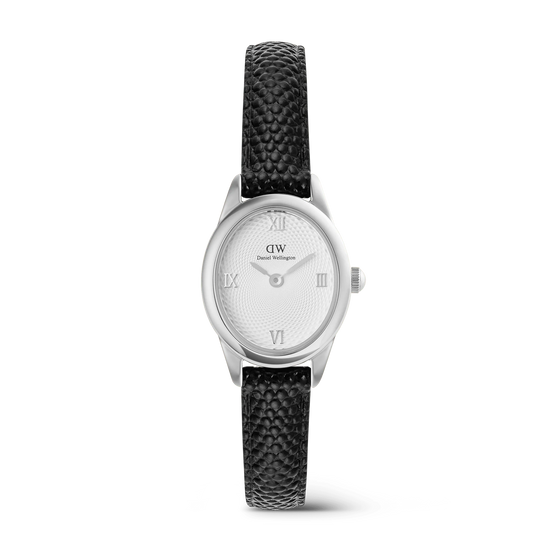 Daniel Wellington - Ophelia Mini Black Lizard White Guilloché Silver