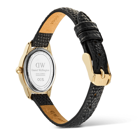Daniel Wellington - Ophelia Mini Black Lizard White Guilloché Gold