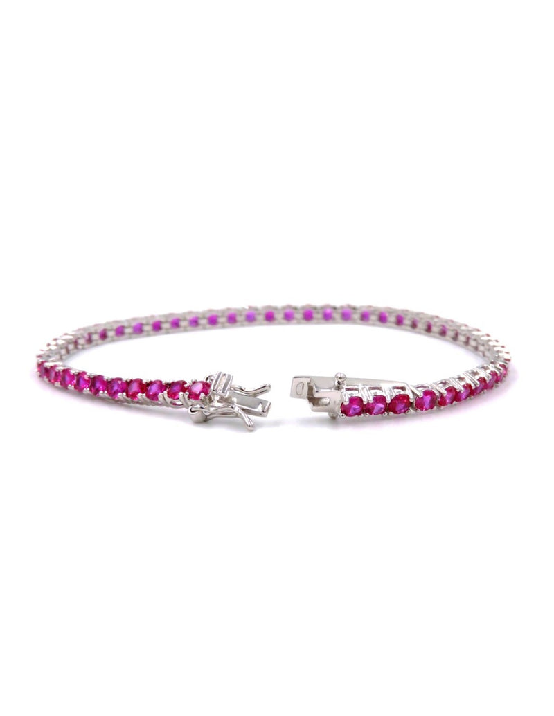Fico Gioielli - Bracciale tennis con pietre rosa