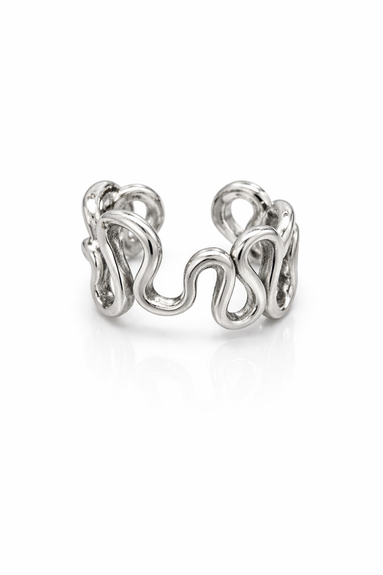 fico gioielli - Anello Onde Intrecciate in Argento 925