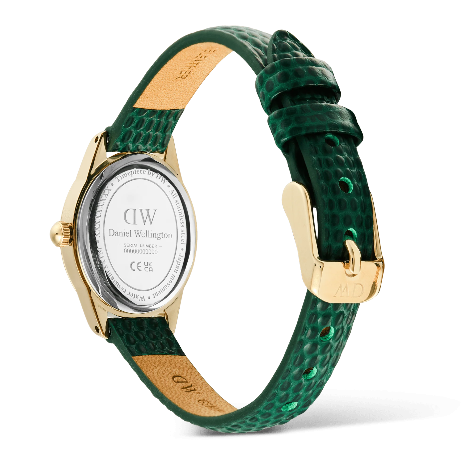 Daniel Wellington - Ophelia Mini Green Lizard White Guilloché Gold