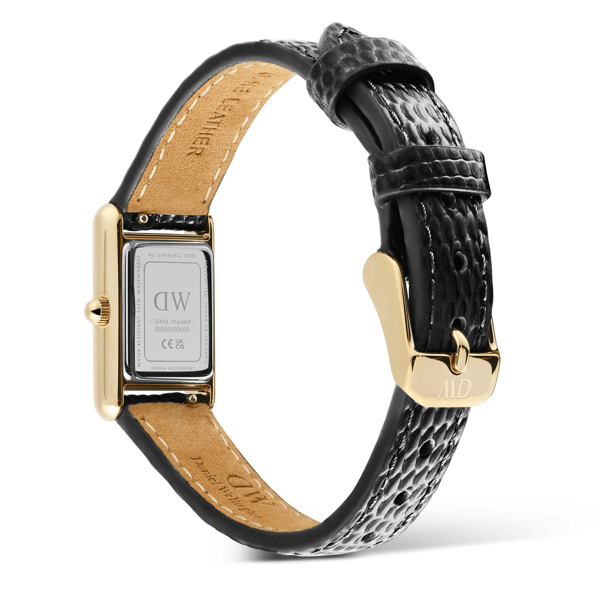 Daniel Wellington - Bound Mini Black Lizard Gold