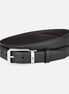 Montblanc - Cintura reversibile in pelle nera/marrone 30 mm