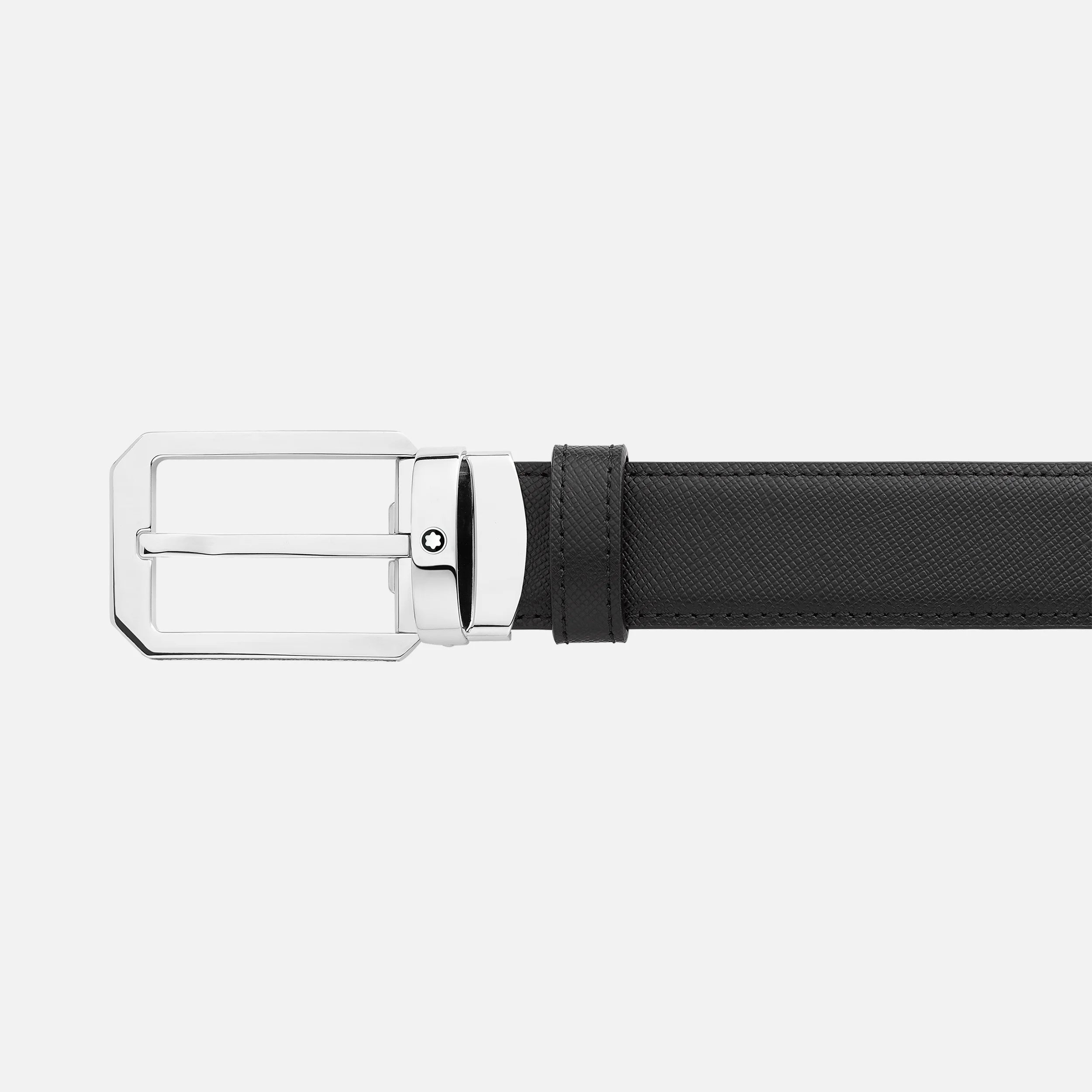 Montblanc - Cintura reversibile in pelle nera/marrone 30 mm
