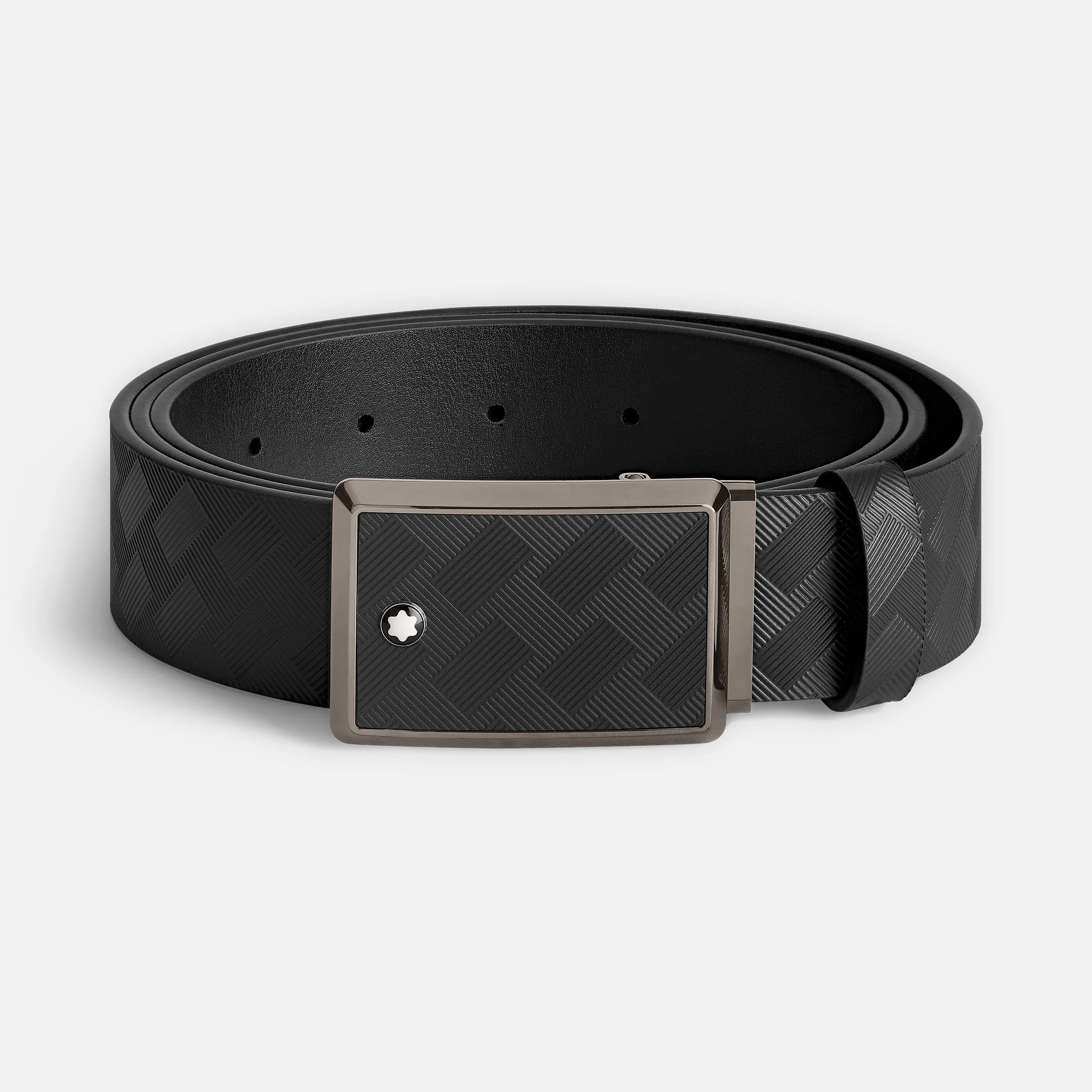 Montblanc - Cintura in pelle nera da 35 mm