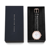 Daniel Wellington - Crystalline Bezel Black Croc Rose Gold