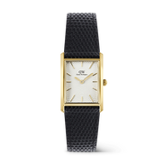 Daniel Wellington - Bound Black Lizard Guilloché Gold