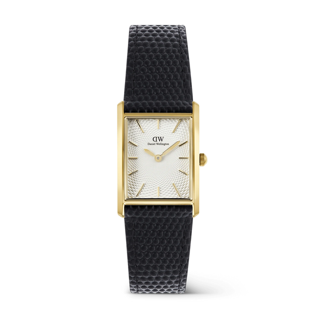 Daniel Wellington - Bound Black Lizard Guilloché Gold