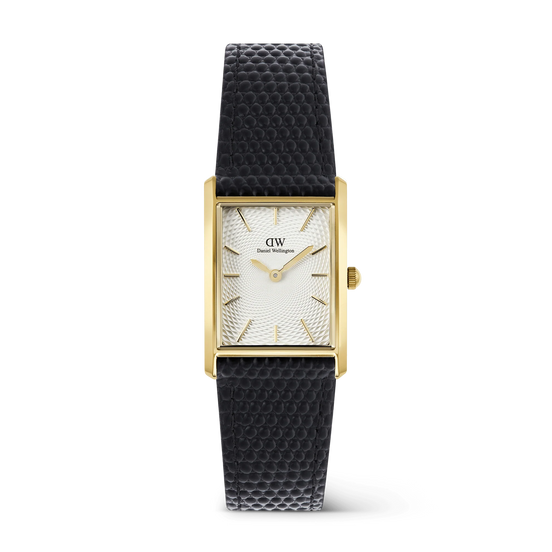 Daniel Wellington - Bound Black Lizard Guilloché Gold