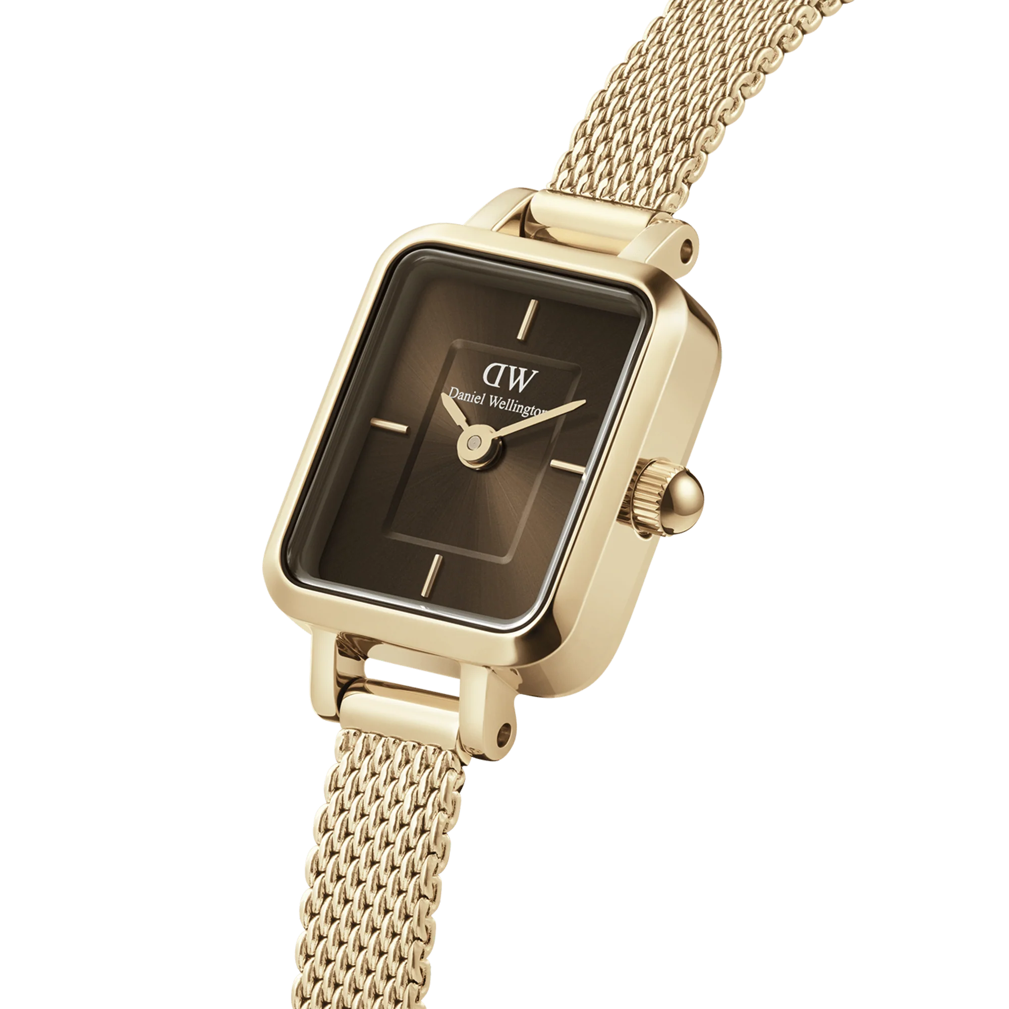 Daniel Wellington - Orologio Quadro Mini Evergold Amber