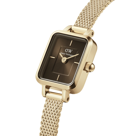 Daniel Wellington - Orologio Quadro Mini Evergold Amber
