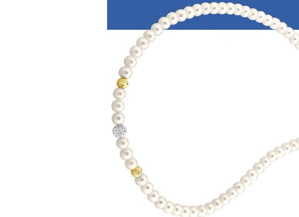 Kioto - Collana (perle, oro, sfere - cod. 175)