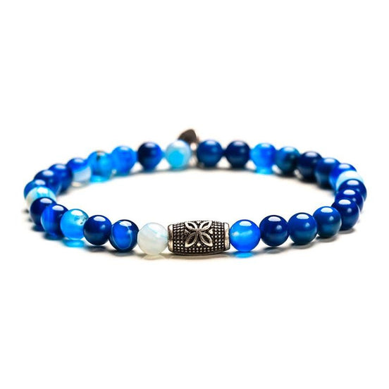 Gerba Heaven 251 bracciale unisex elastico in Argento 925 con pietre naturali