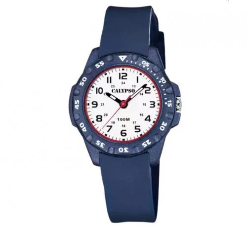 OROLOGIO CALYPSO DA BAMBINO BLU IN GOMMA CON LANCETTE NUMERI K5821/1