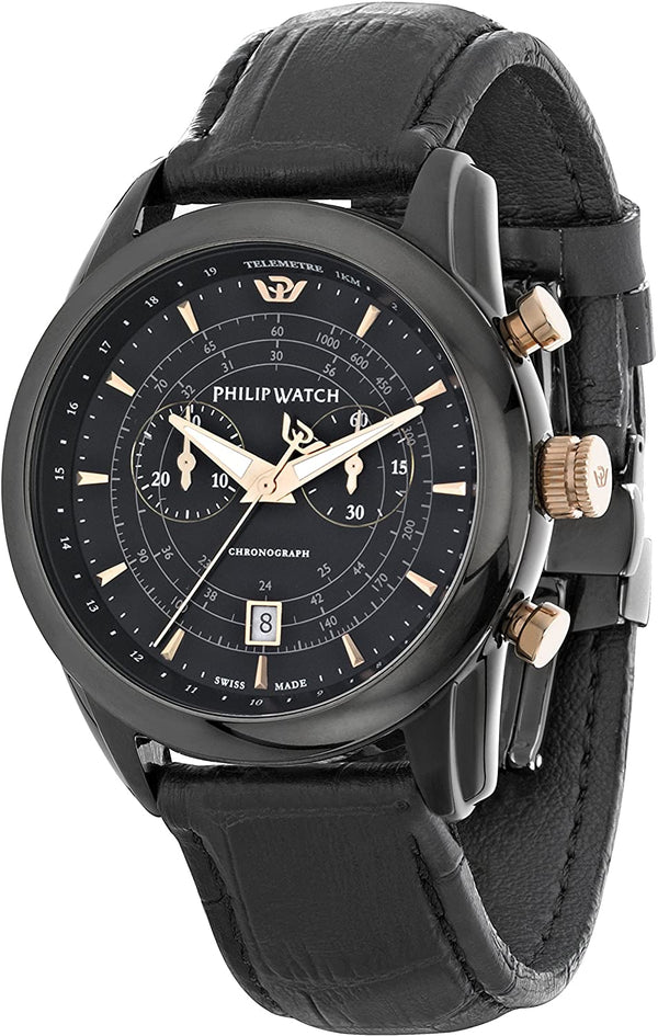 Philip Watch SeaHorse orologio cronografo uomo nero R8271996004