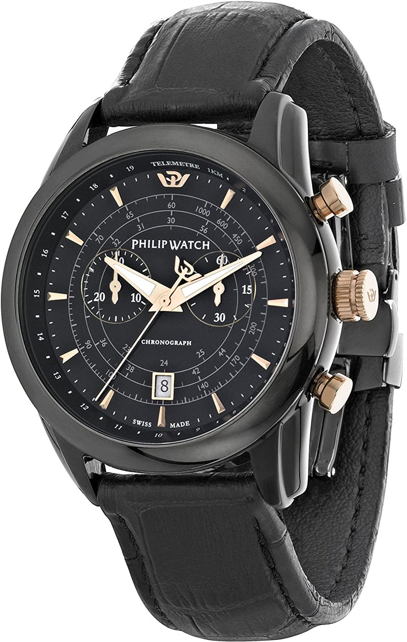 Philip Watch SeaHorse orologio cronografo uomo nero R8271996004
