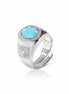 Anello Gerba Chevalier 207/3 con pietra Turchese