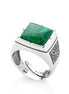 Anello Gerba Chevalier con pietra malachite verde smeraldo uomo donna 203/9