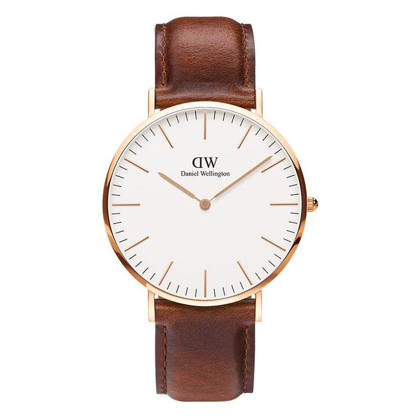 Daniel Wellington Classic St Mawes orologio uomo bianco/marrone 40mm DW00100006