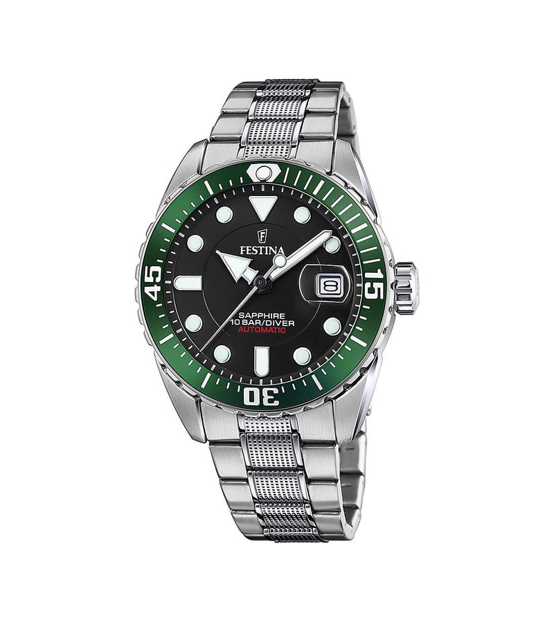 Festina Automatic orologio uomo silver/verde F20480/2