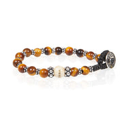 Gerba LAB bracciale Occhio di Tigre giallo Argento unisex LAB063