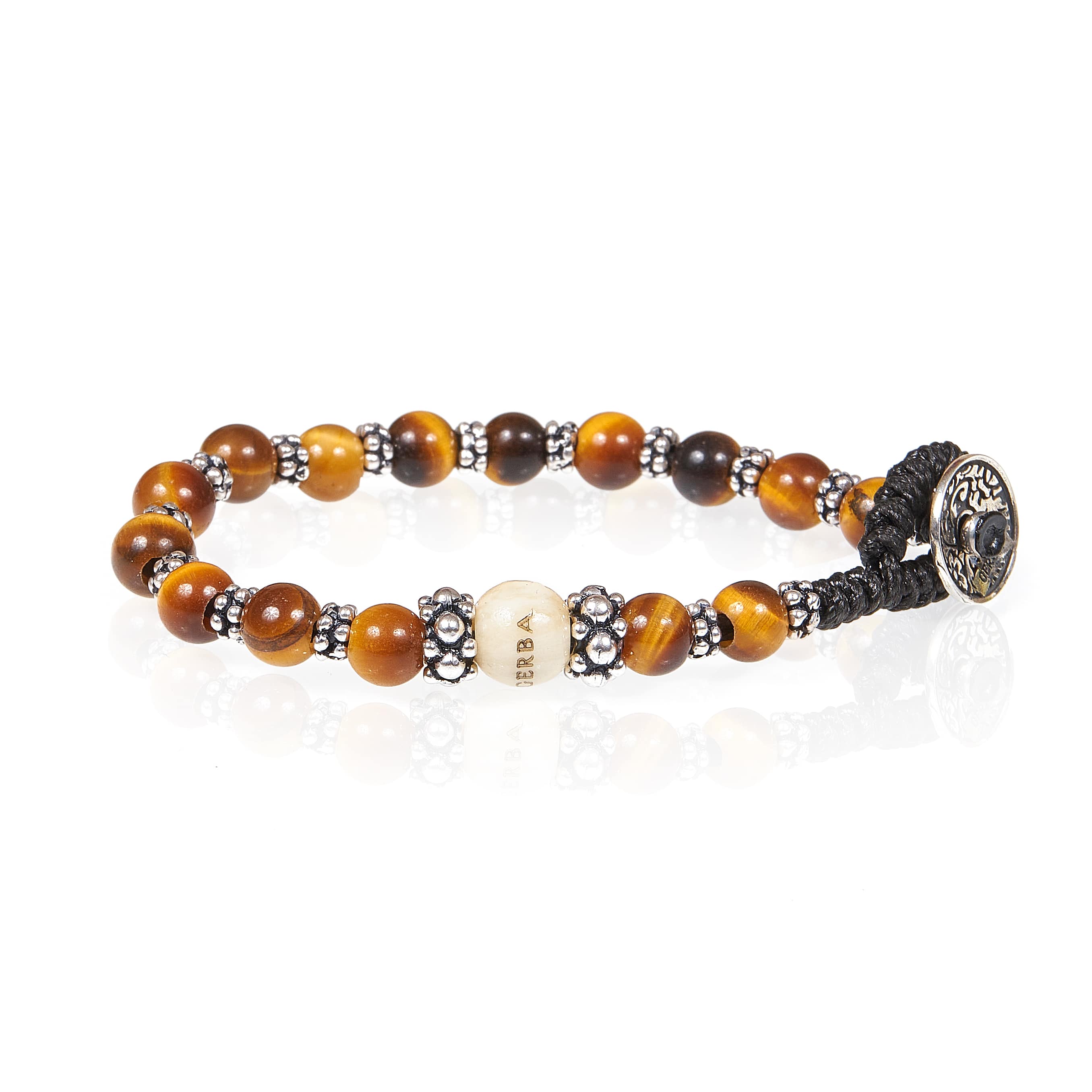 Gerba LAB bracciale Occhio di Tigre giallo Argento unisex LAB063
