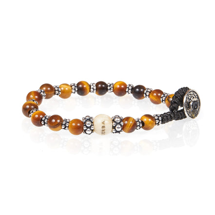 Gerba LAB bracciale Occhio di Tigre giallo Argento unisex LAB063