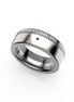 Bikkemberg Band anello acciaio uomo con diamante BANR01WB