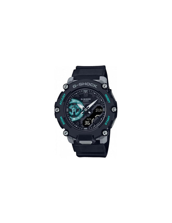 Casio G-Shock orologio multifunzione uomo nero/azzurro GA-2200M-1AER