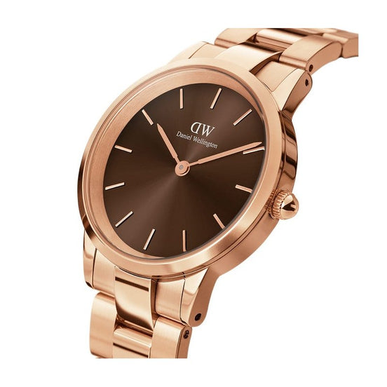 Daniel Wellington Iconic Link Amber orologio donna gold/marrone 32mm DW00100462