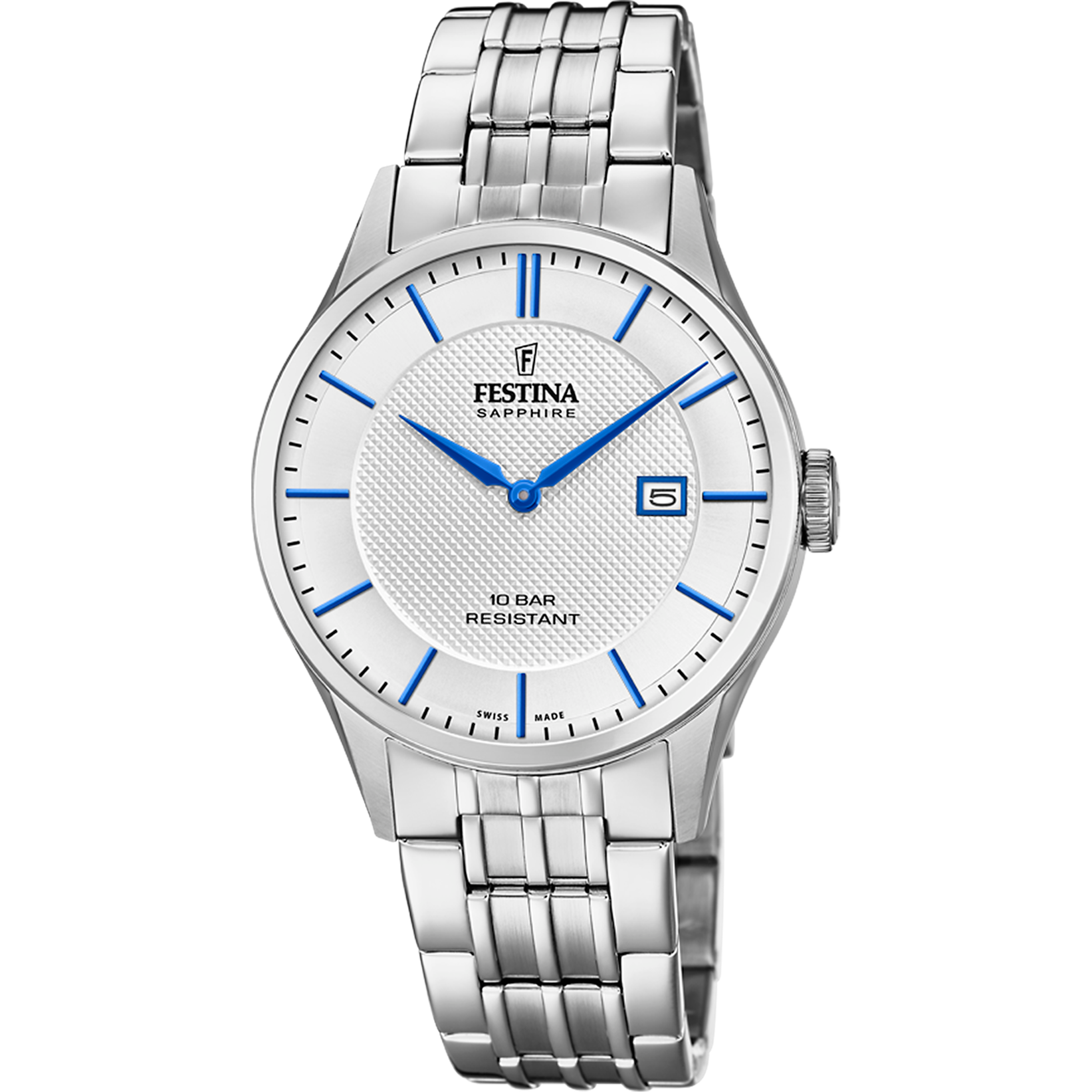 Festina Swiss Made orologio uomo silver/blu F20005/2