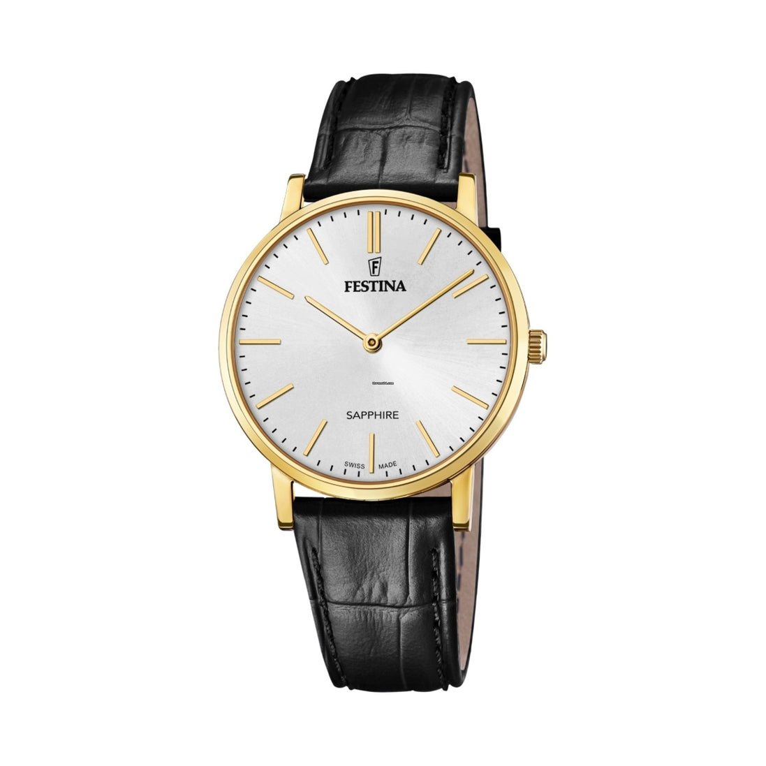 Festina Swiss Made bianco cinturino in pelle uomo F20016/1