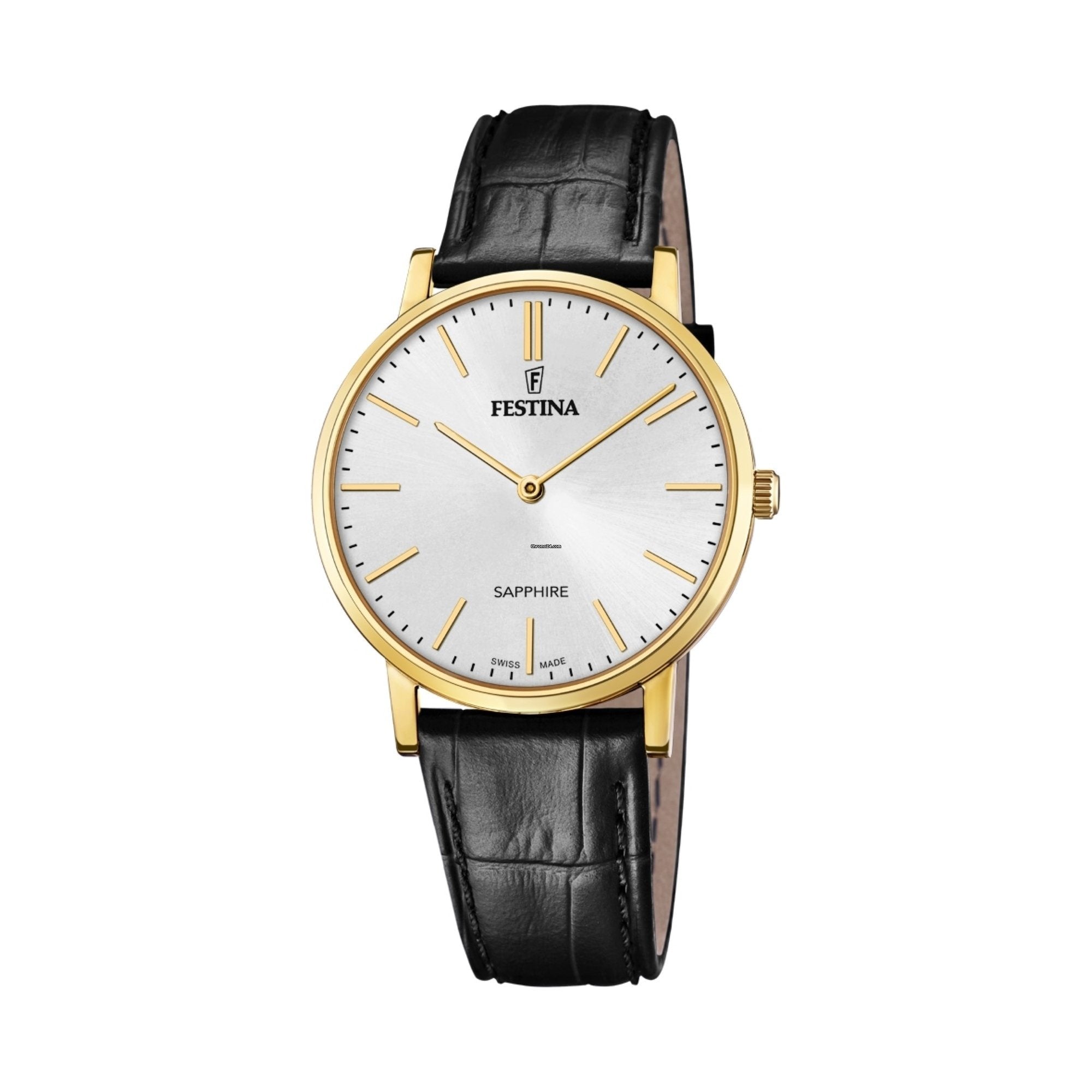 Festina Swiss Made bianco cinturino in pelle uomo F20016/1