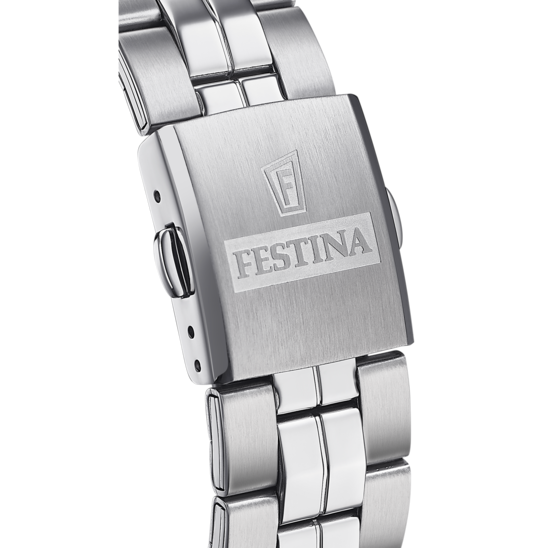 Festina Acero Classic orologio uomo acciaio/bianco F20437/A