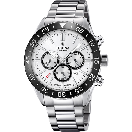 Festina Ceramic orologio uomo cronografo silver/nero F20575/1