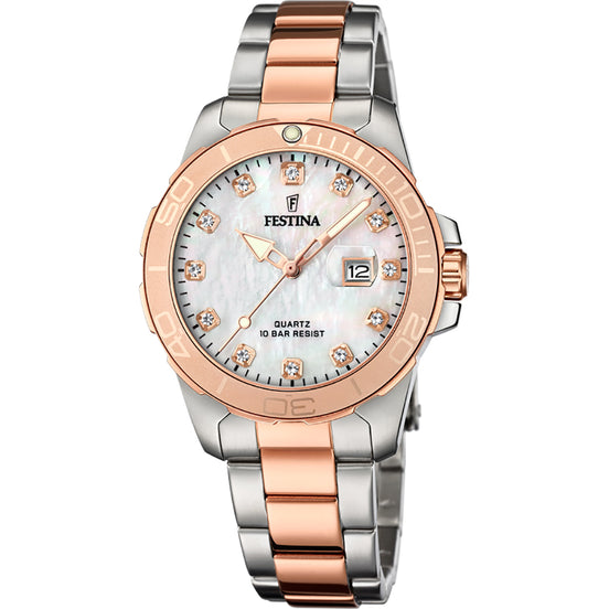 Festina Boyfriend orologio solo tempo donna rosa/silver F20505/1